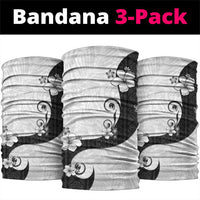 Polynesia Hibiscus Neck Gaiter White Curve Motif - Polynesian Pride