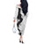 Polynesia Hibiscus Off The Shoulder Long Sleeve Dress White Curve Motif - Polynesian Pride