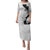Polynesia Hibiscus Puletasi White Curve Motif - Polynesian Pride