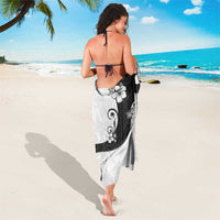 Polynesia Hibiscus Sarong White Curve Motif - Polynesian Pride