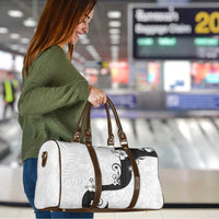 Polynesia Hibiscus Travel Bag White Curve Motif - Polynesian Pride