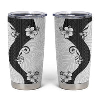 Polynesia Hibiscus Tumbler Cup White Curve Motif - Polynesian Pride