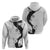 Polynesia Hibiscus Zip Hoodie White Curve Motif - Polynesian Pride