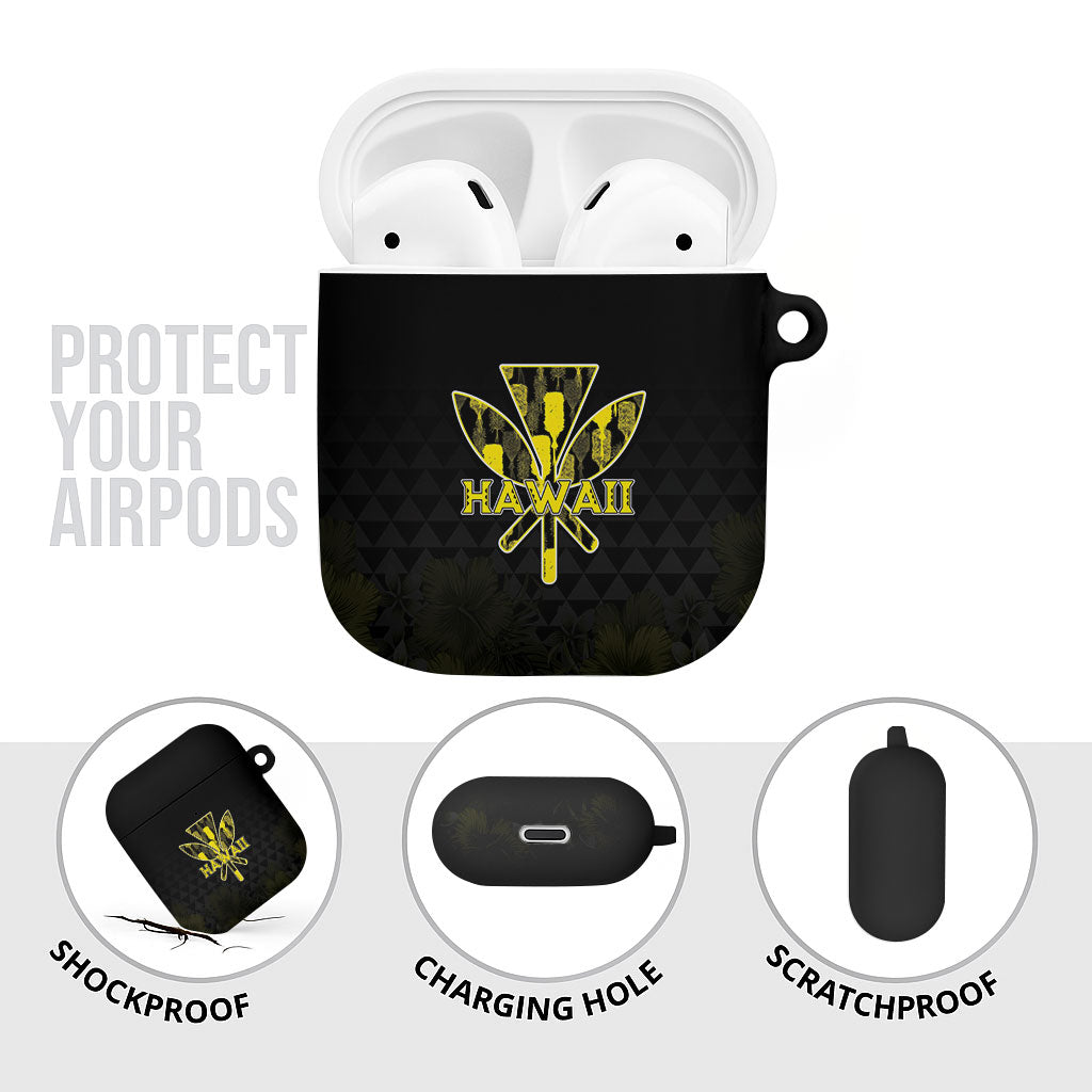 Aloha Hawaii Kahili AirPods Case Kanaka Maoli With Kakau Pattern