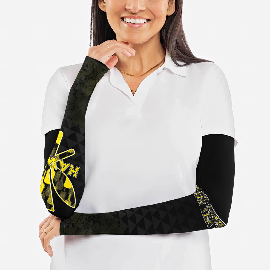 Personalised Aloha Hawaii Kahili Arm Sleeves Kanaka Maoli With Kakau Pattern