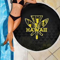 Aloha Hawaii Kahili Beach Blanket Kanaka Maoli With Kakau Pattern