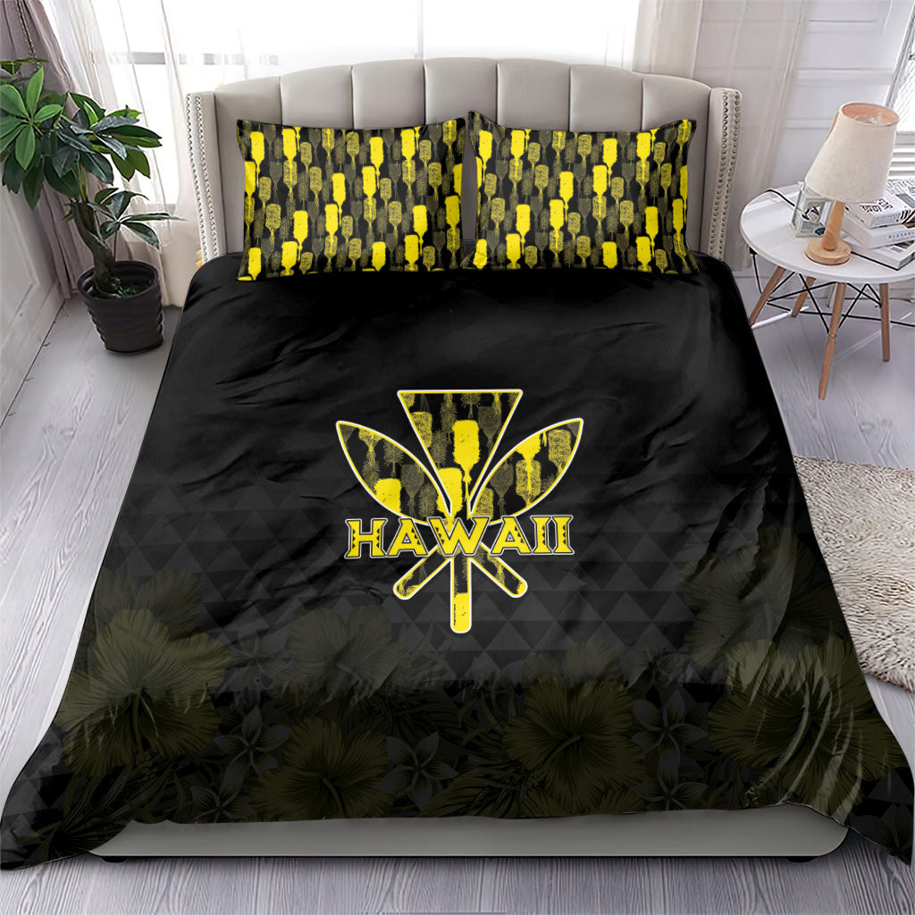 Aloha Hawaii Kahili Bedding Set Kanaka Maoli With Kakau Pattern