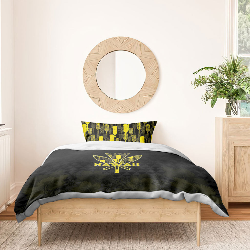 Aloha Hawaii Kahili Bedding Set Kanaka Maoli With Kakau Pattern