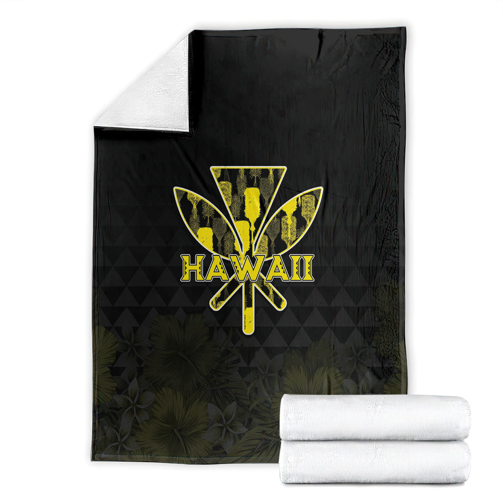 Aloha Hawaii Kahili Blanket Kanaka Maoli With Kakau Pattern