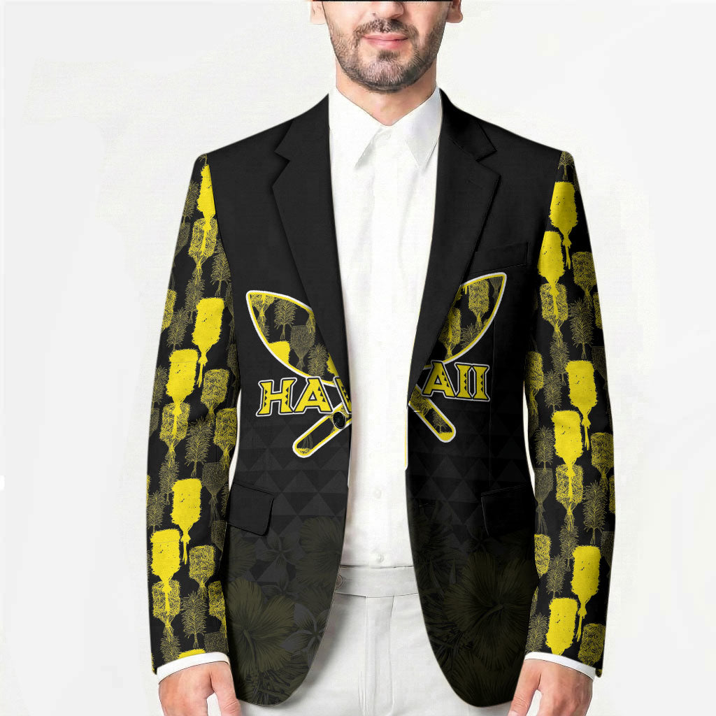 Personalised Aloha Hawaii Kahili Blazer Kanaka Maoli With Kakau Pattern