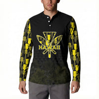 Personalised Aloha Hawaii Kahili Button Sweatshirt Kanaka Maoli With Kakau Pattern