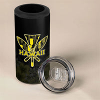 Personalised Aloha Hawaii Kahili 4 in 1 Can Cooler Tumbler Kanaka Maoli With Kakau Pattern