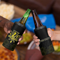 Personalised Aloha Hawaii Kahili 4 in 1 Can Cooler Tumbler Kanaka Maoli With Kakau Pattern
