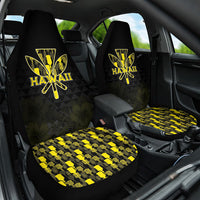 Aloha Hawaii Kahili Car Seat Cover Kanaka Maoli With Kakau Pattern