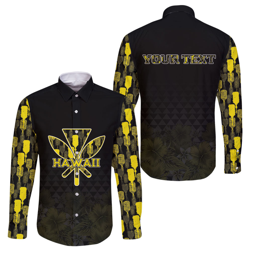 Personalised Aloha Hawaii Kahili Family Matching Off Shoulder Maxi Dress and Hawaiian Shirt Kanaka Maoli With Kakau Pattern