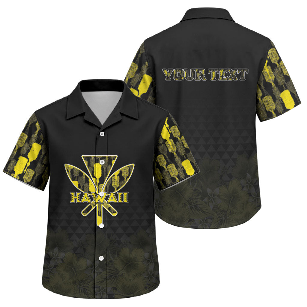 Personalised Aloha Hawaii Kahili Family Matching Off Shoulder Maxi Dress and Hawaiian Shirt Kanaka Maoli With Kakau Pattern