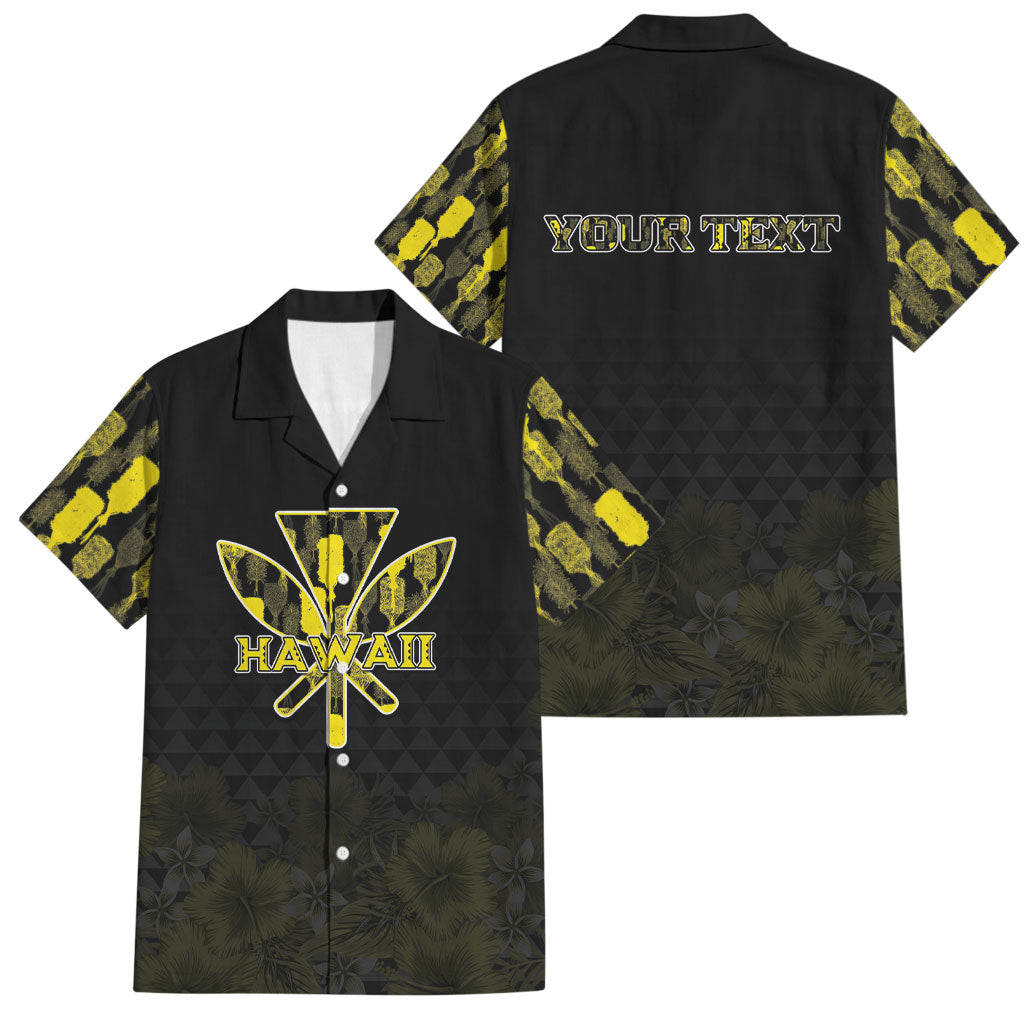 Personalised Aloha Hawaii Kahili Family Matching Short Sleeve Bodycon Dress and Hawaiian Shirt Kanaka Maoli With Kakau Pattern