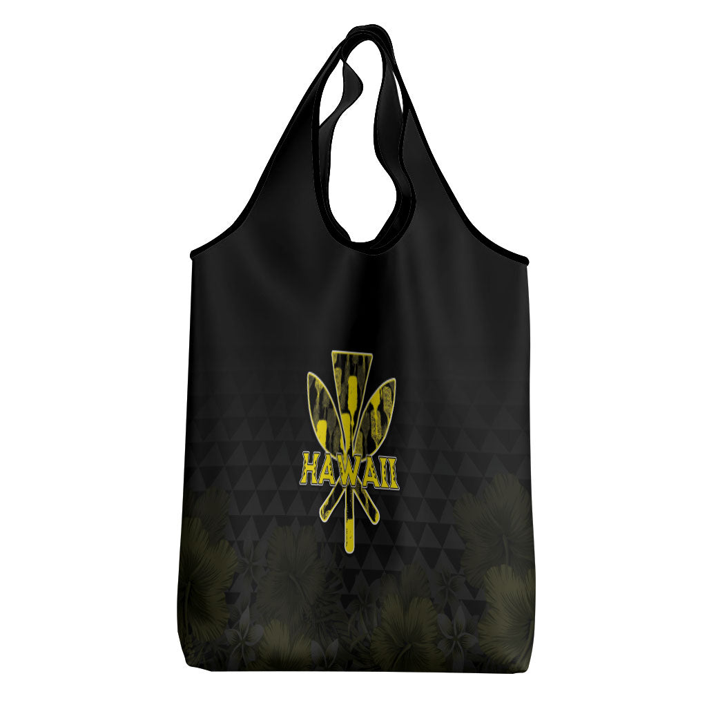 Aloha Hawaii Kahili Grocery Bag Kanaka Maoli With Kakau Pattern