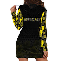 Personalised Aloha Hawaii Kahili Hoodie Dress Kanaka Maoli With Kakau Pattern