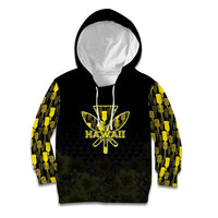 Personalised Aloha Hawaii Kahili Kid Hoodie Kanaka Maoli With Kakau Pattern