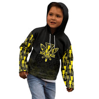 Personalised Aloha Hawaii Kahili Kid Hoodie Kanaka Maoli With Kakau Pattern