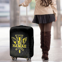 Aloha Hawaii Kahili Luggage Cover Kanaka Maoli With Kakau Pattern