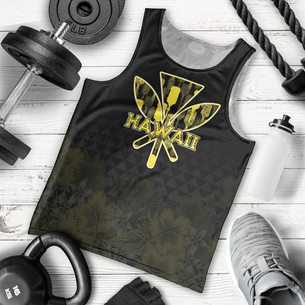 Personalised Aloha Hawaii Kahili Men Tank Top Kanaka Maoli With Kakau Pattern