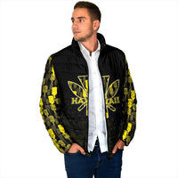 Personalised Aloha Hawaii Kahili Padded Jacket Kanaka Maoli With Kakau Pattern