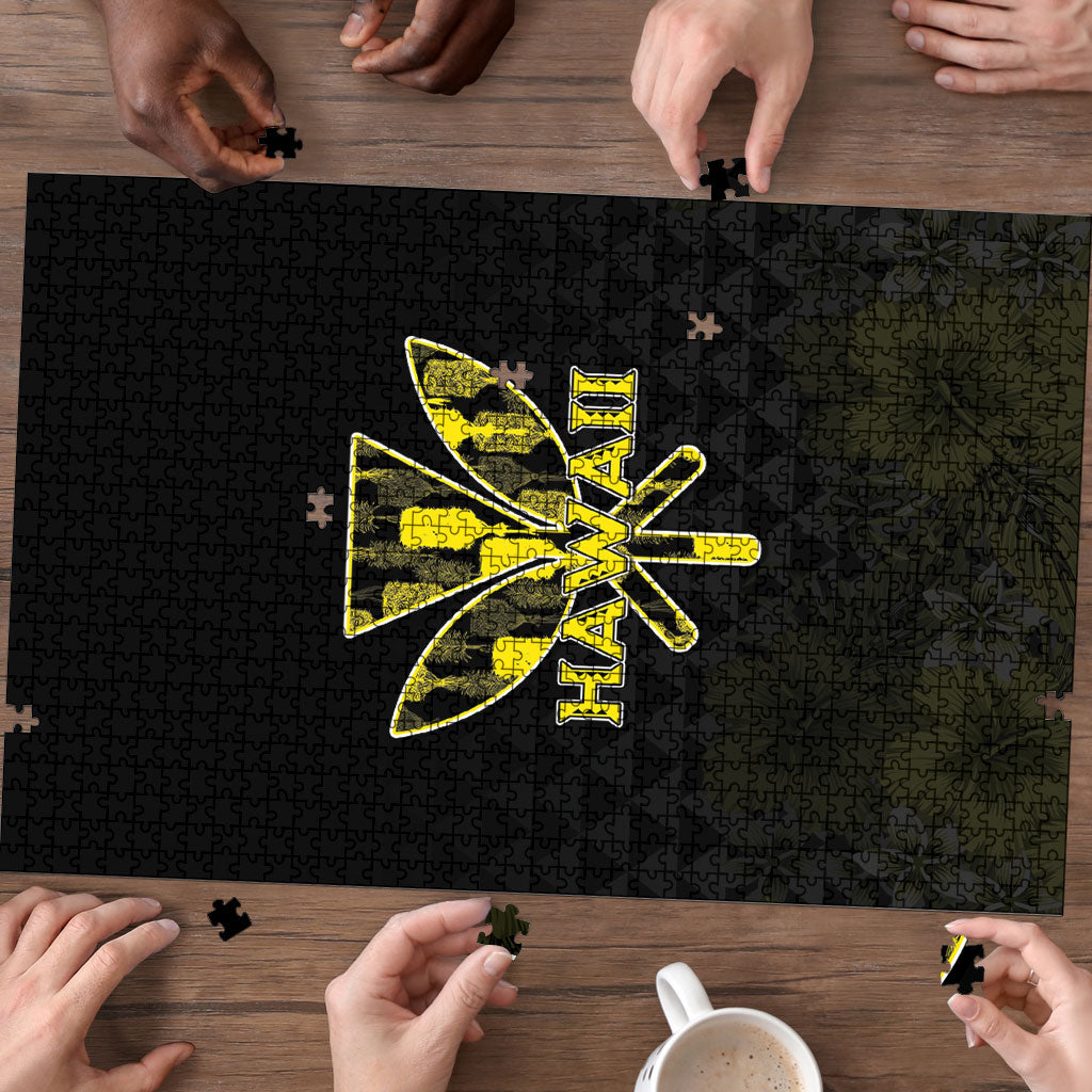 Aloha Hawaii Kahili Puzzle Kanaka Maoli With Kakau Pattern