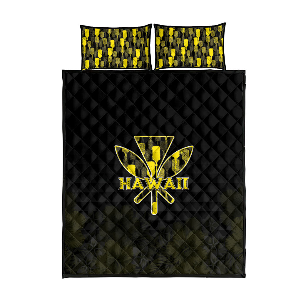 Aloha Hawaii Kahili Quilt Bed Set Kanaka Maoli With Kakau Pattern