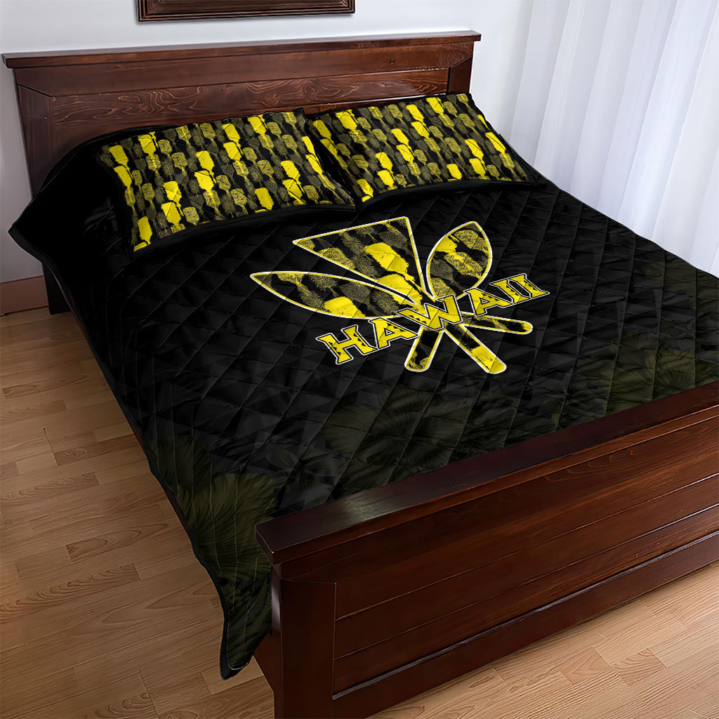 Aloha Hawaii Kahili Quilt Bed Set Kanaka Maoli With Kakau Pattern