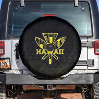 Aloha Hawaii Kahili Spare Tire Cover Kanaka Maoli With Kakau Pattern