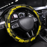 Aloha Hawaii Kahili Steering Wheel Cover Kanaka Maoli With Kakau Pattern
