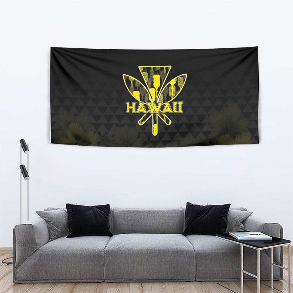 Aloha Hawaii Kahili Tapestry Kanaka Maoli With Kakau Pattern