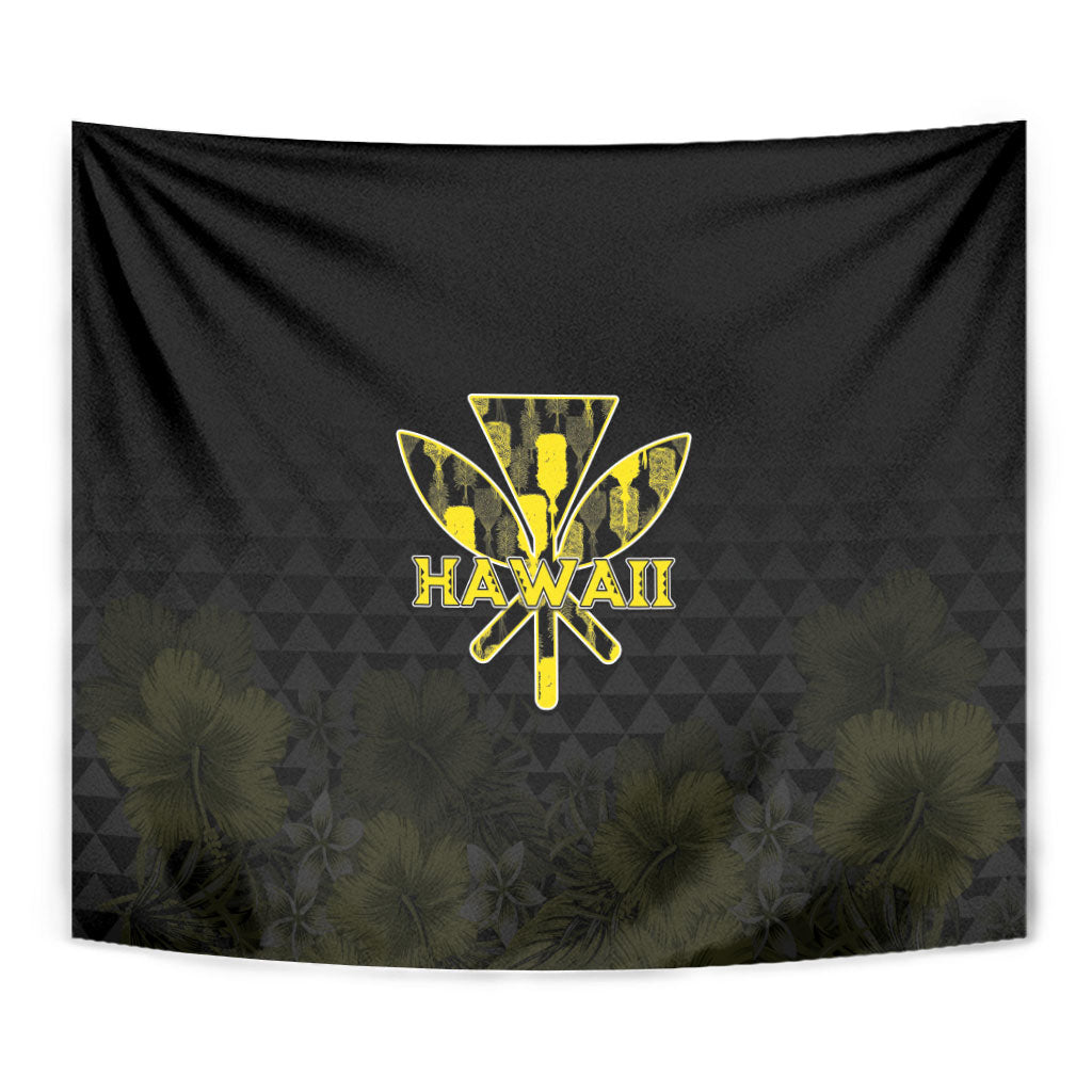 Aloha Hawaii Kahili Tapestry Kanaka Maoli With Kakau Pattern