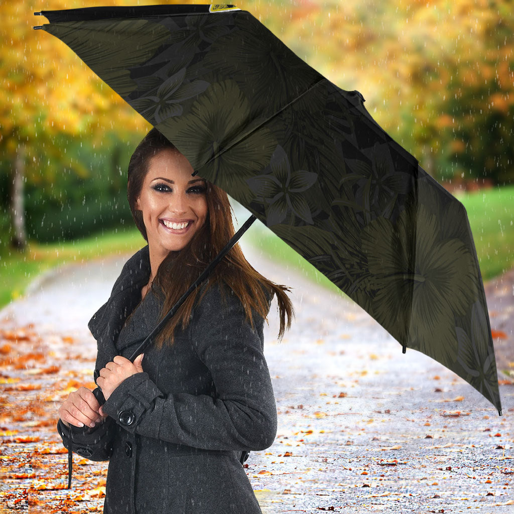 Aloha Hawaii Kahili Umbrella Kanaka Maoli With Kakau Pattern