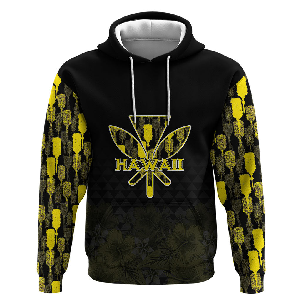 Personalised Aloha Hawaii Kahili Zip Hoodie Kanaka Maoli With Kakau Pattern