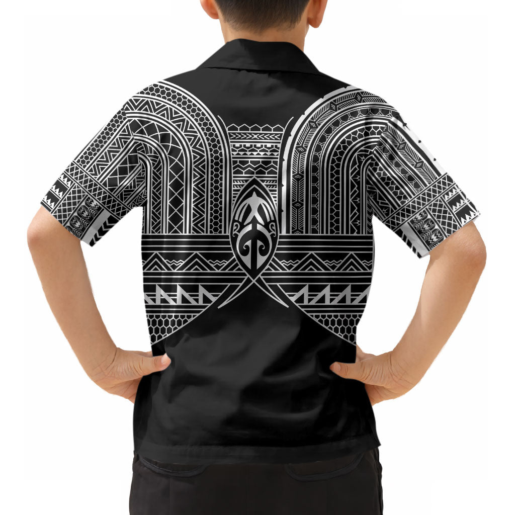 Philippines Igorot Tribal Inspired Kid Hawaiian Shirt Black Version
