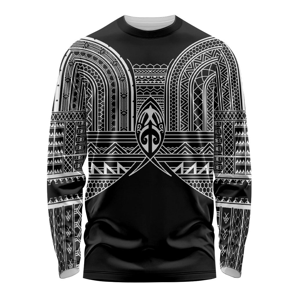 Philippines Igorot Tribal Inspired Long Sleeve Shirt Black Version LT05 Unisex Black - Polynesian Pride