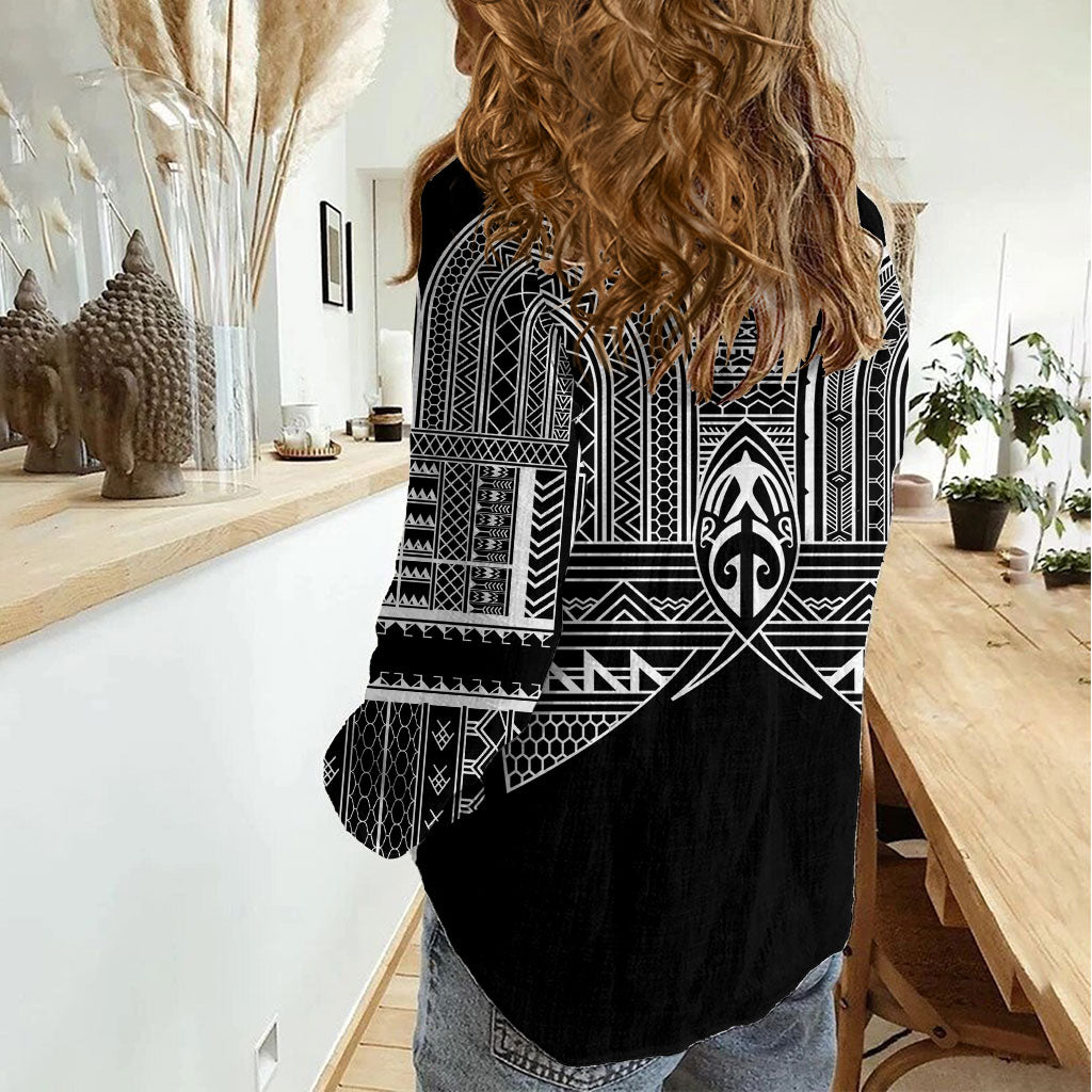 Philippines Igorot Tribal Inspired Women Casual Shirt Black Version