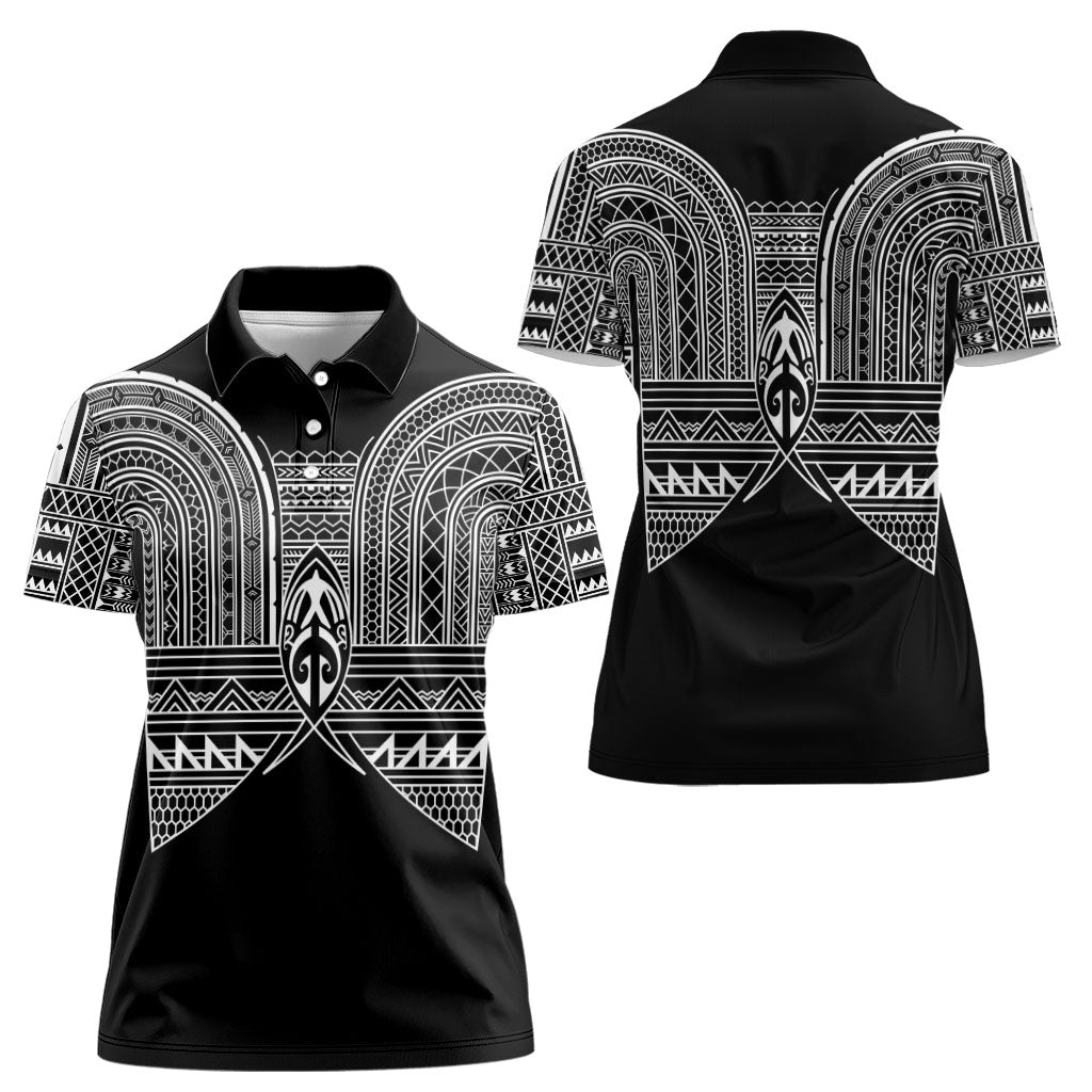 Philippines Igorot Tribal Inspired Women Polo Shirt Black Version
