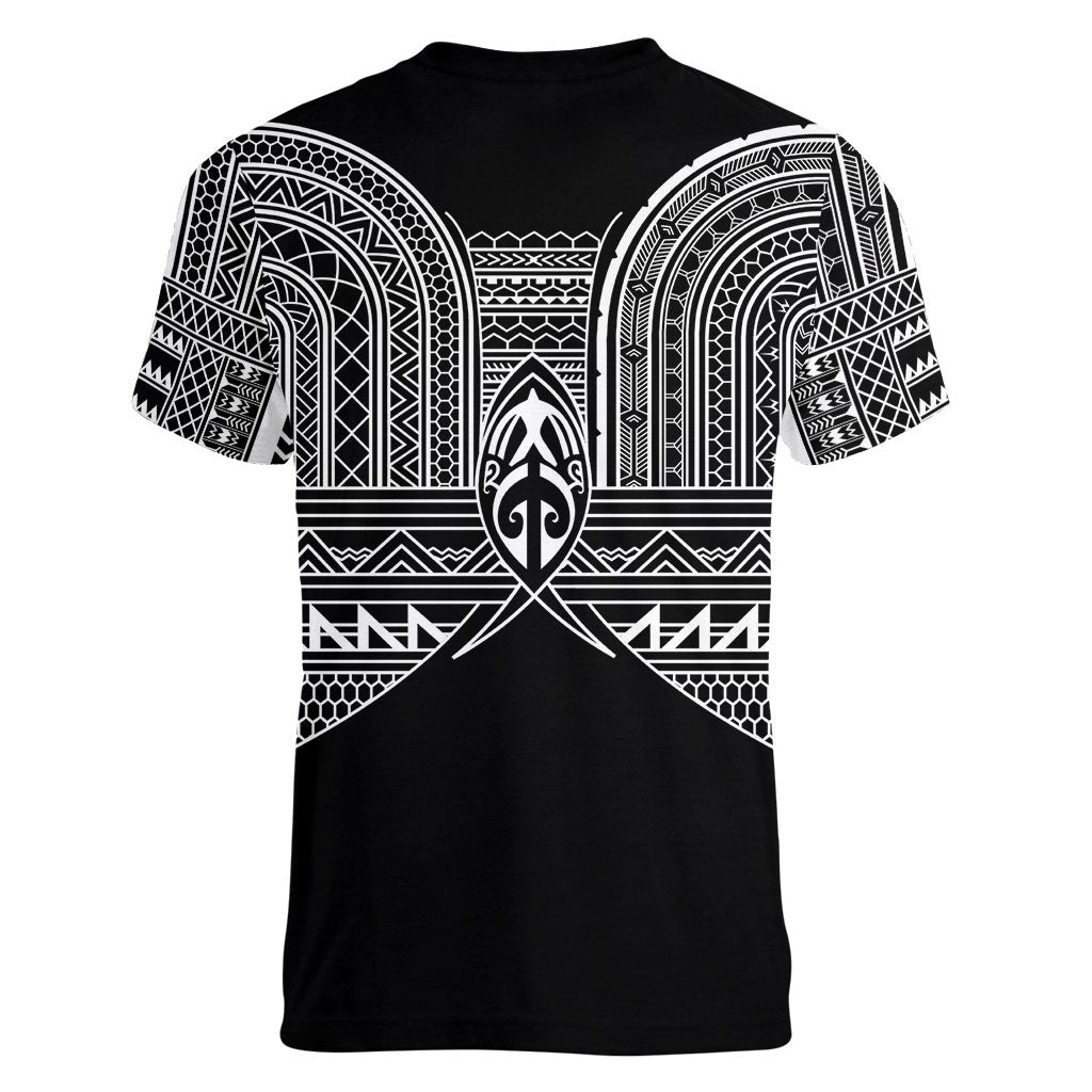 Philippines Igorot Tribal Inspired Women V-Neck T-Shirt Black Version