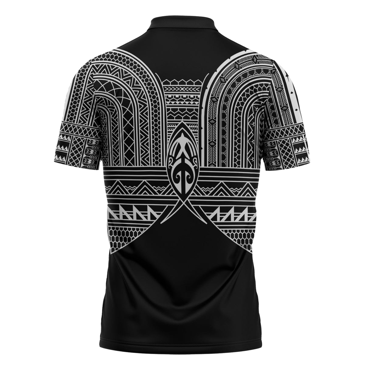Philippines Igorot Tribal Inspired Zipper Polo Shirt Black Version