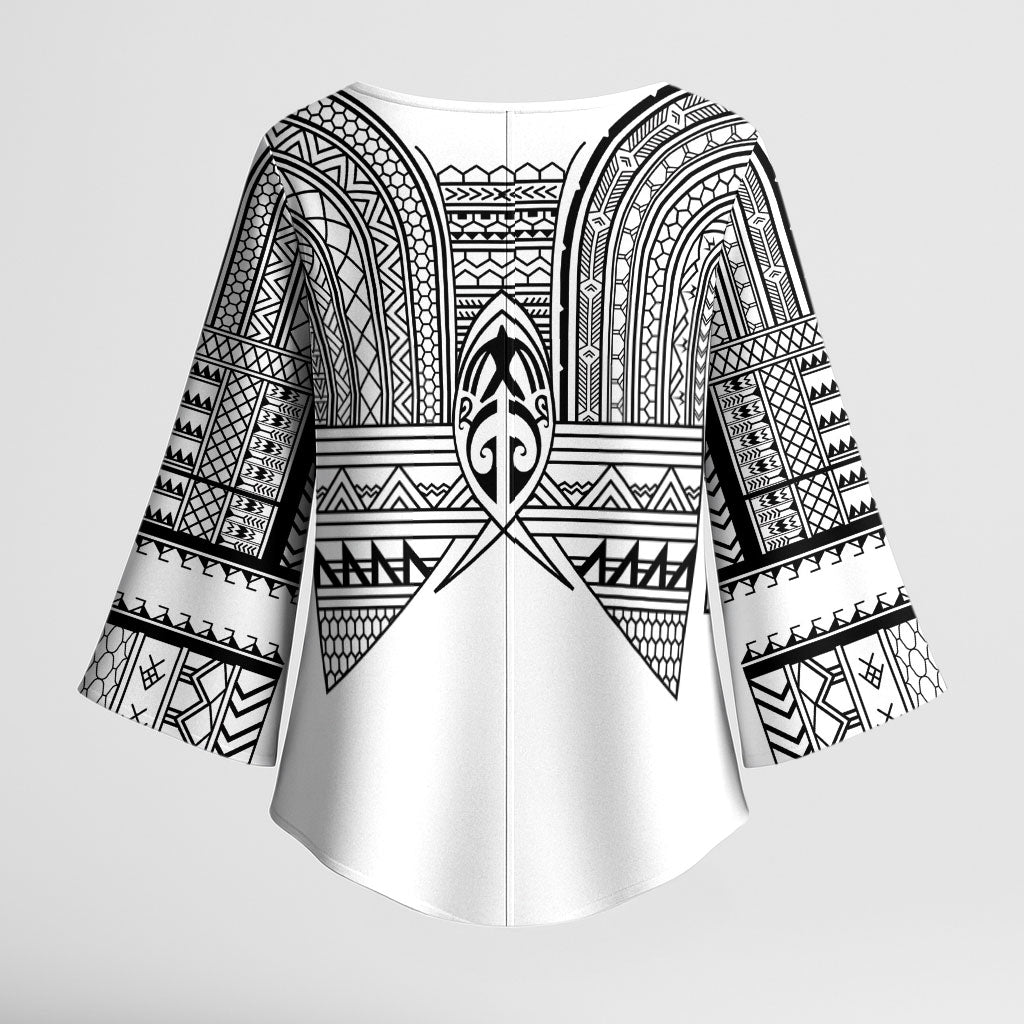 Philippines Igorot Tribal Inspired Kimono Sleeve Blouse White Version