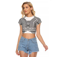 Philippines Igorot Tribal Inspired Raglan Cropped T Shirt White Version