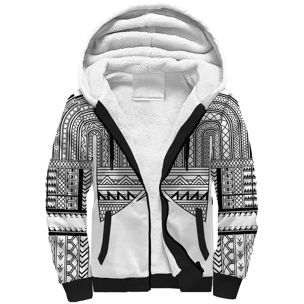 Philippines Igorot Tribal Inspired Sherpa Hoodie White Version