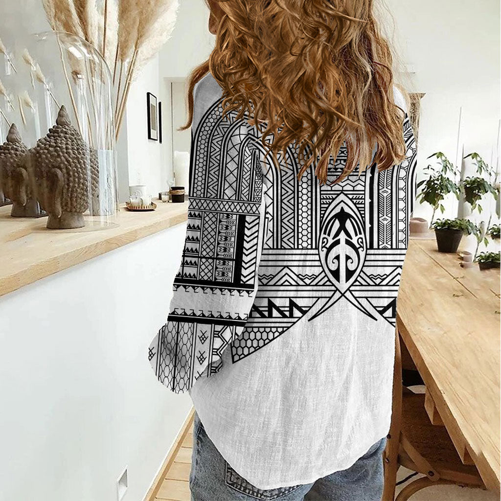 Philippines Igorot Tribal Inspired Women Casual Shirt White Version