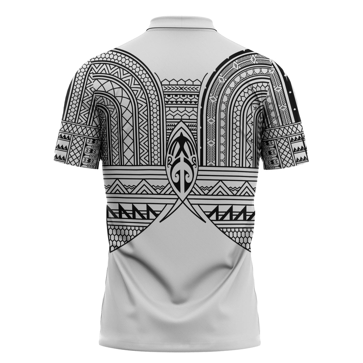 Philippines Igorot Tribal Inspired Zipper Polo Shirt White Version