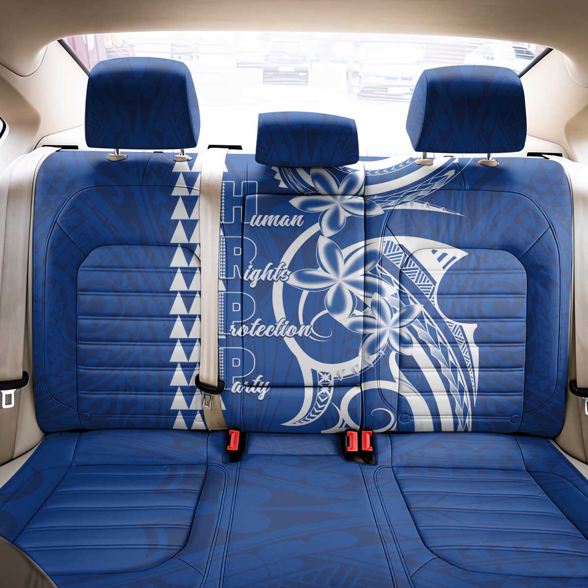 Samoa HRPP Party Back Car Seat Cover Polynesian Pattern - Polynesian Pride