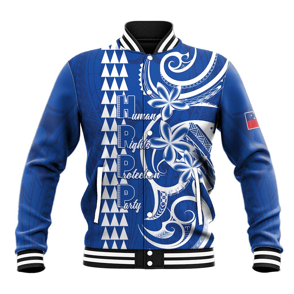 Samoa HRPP Party Baseball Jacket Polynesian Pattern - Polynesian Pride